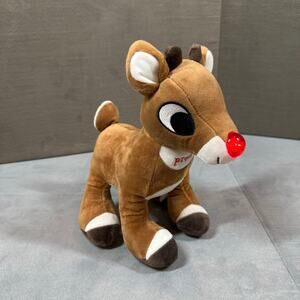 Rudloph Red Nosed Reindeer Plush Stuffed Animal Musical Light Up Nose Christmas